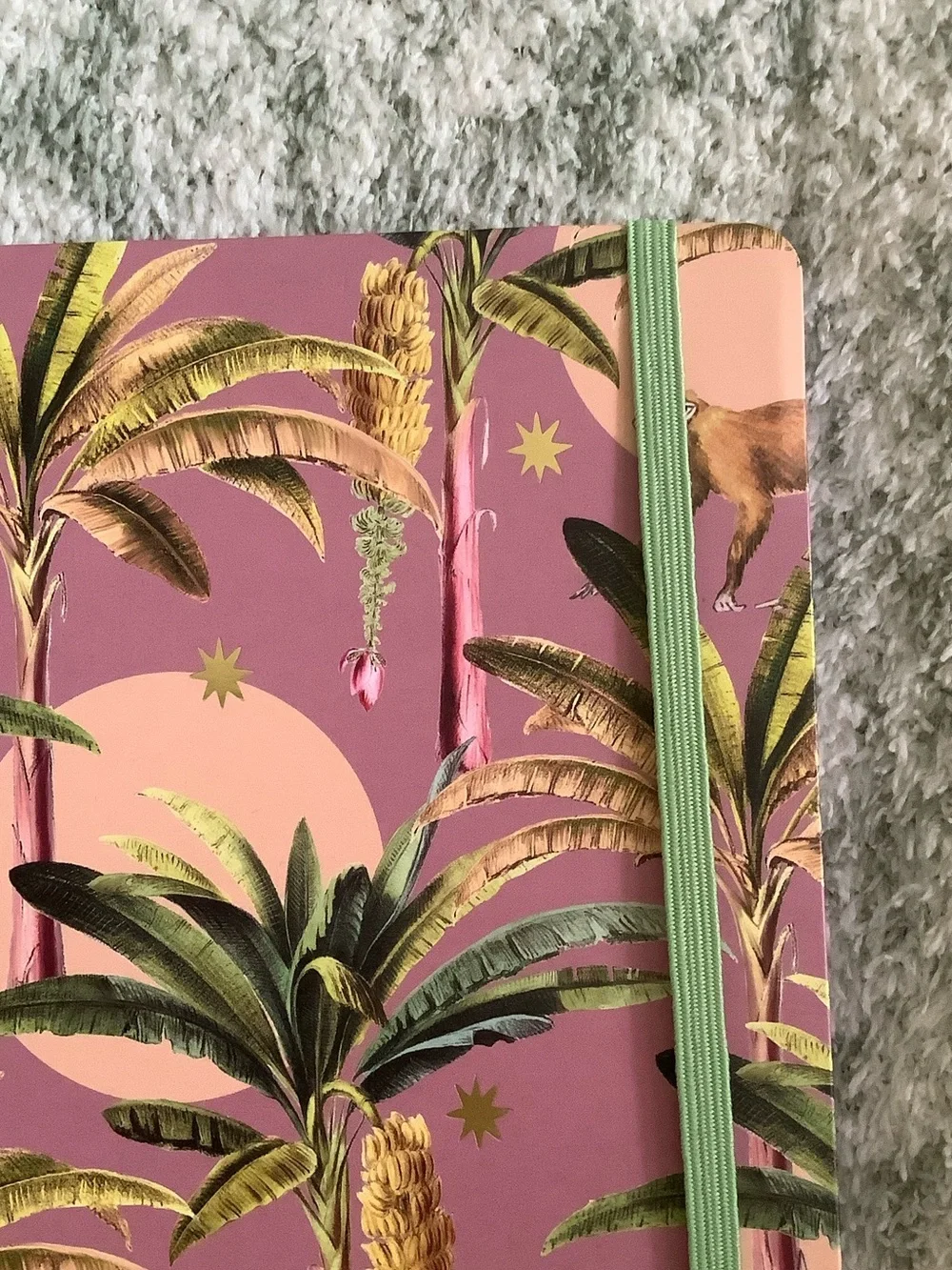 Tropical Monkeys Palm Trees Journal Notebook Bullet Journal NWT 176 dotted pages